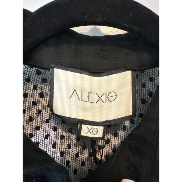 Alexis Evarra Black Sheer Lace Midi Dress XS NWT $975 - Picture 5 of 14